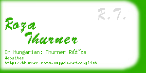 roza thurner business card